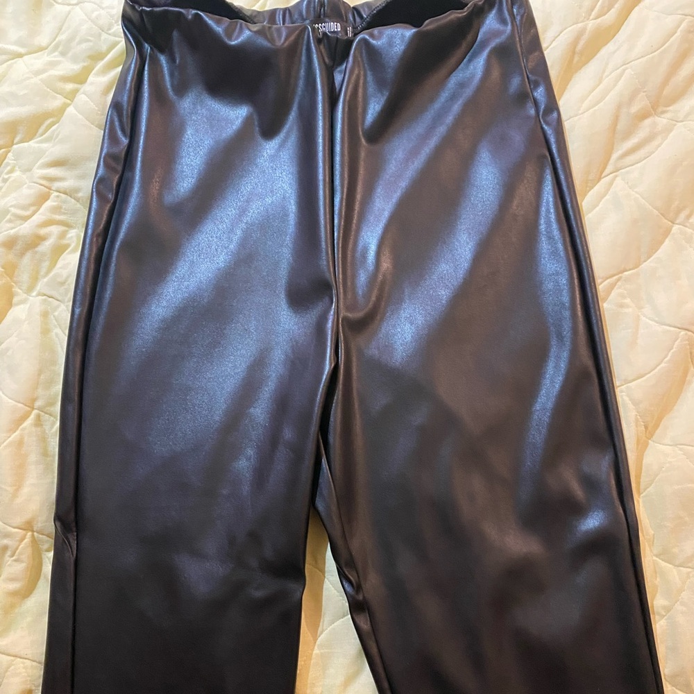 Missguided Faux Leather Pants: size 10